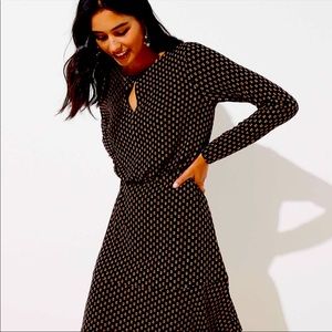 ANN TAYLOR LOFT Bloom Keyhole Flounce Dress